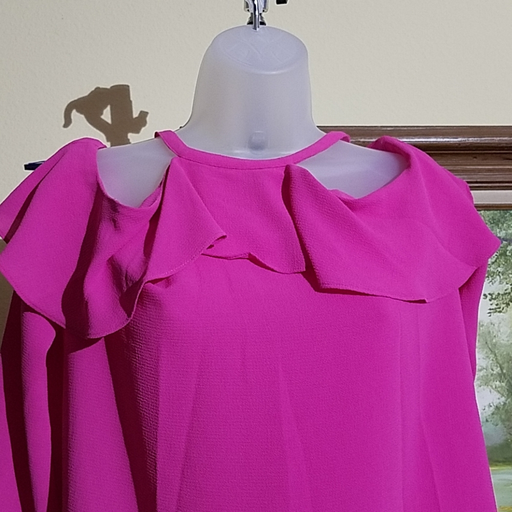Michael Michael Kors cold shoulder blouse m1 - Picture 3 of 6